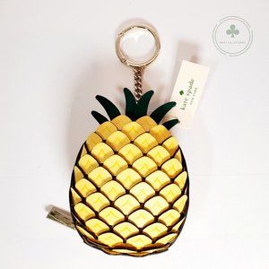 MAKE AN OFFER Kate Spade Colada Pineapple Coin Purse Charm Yellow Green Novelty